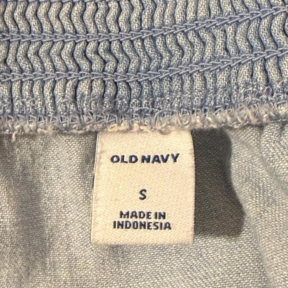 Old Navy Light Wash Denim Jumpsuit Wide Leg Size Small - Picture 6 of 6
